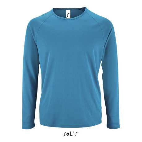 Pánske tričko (SOL'S SPORTY LSL MEN - LONG-SLEEVE SPORTS T-SHIRT)>modrá (aqua)>M