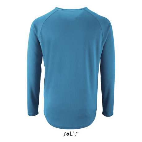 Pánske tričko (SOL'S SPORTY LSL MEN - LONG-SLEEVE SPORTS T-SHIRT)>modrá (aqua)>M