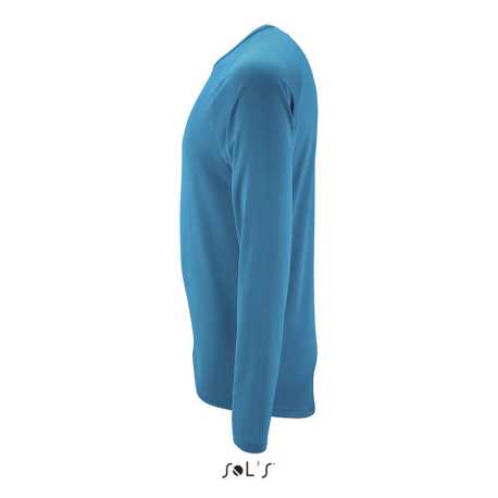 Pánske tričko (SOL'S SPORTY LSL MEN - LONG-SLEEVE SPORTS T-SHIRT)>modrá (aqua)>M