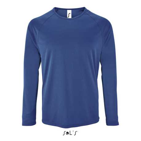 Pánske tričko (SOL'S SPORTY LSL MEN - LONG-SLEEVE SPORTS T-SHIRT)>modrá (royal)>XL