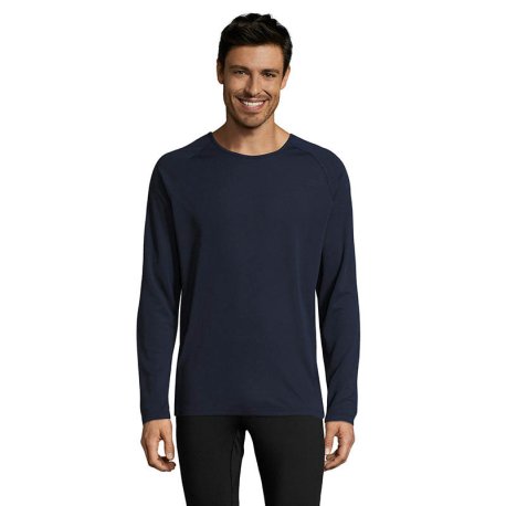 Pánske tričko (SOL'S SPORTY LSL MEN - LONG-SLEEVE SPORTS T-SHIRT)>modrá (french navy)>XL
