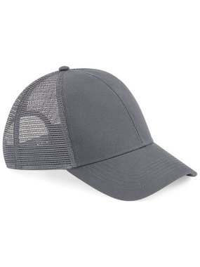 Unisex šiltovka (Beechfield Organic Cotton Trucker Cap) > šedá (graphite)