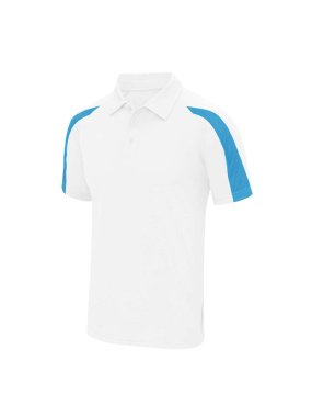 Pánska polokošeľa (Just Cool CONTRAST COOL POLO) > biela (arctic) / modrá (sapphire) > S