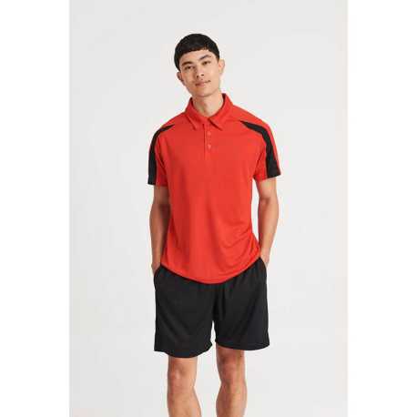 Pánska polokošeľa (Just Cool CONTRAST COOL POLO)>čierna (jet) / oranžová (electric)>2XL