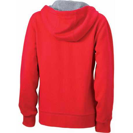Dámska mikina (DAIBER Ladies' Lifestyle Zip-Hoody) > červená / šedá (heather) > S