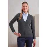 Dámsky sveter (PREMIER LADIES’ BUTTON THROUGH KNITTED CARDIGAN)>fialová (purple)>XS