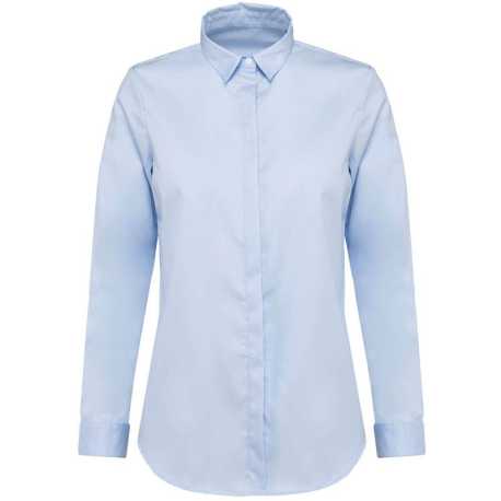 Dámska košeľa (LADIES' LONG-SLEEVED TWILL SHIRT) > modrá (light essential) > 3XL