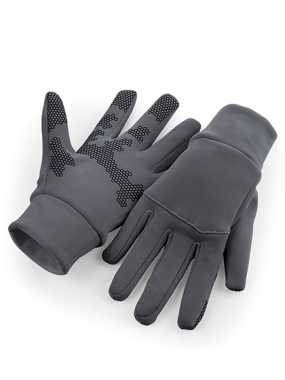 Unisex rukavice (Beechfield Softshell Sports Tech Gloves) > šedá (graphite) > L/XL