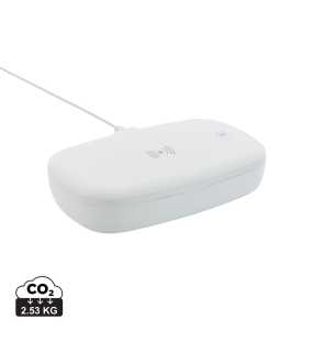 UV-C sterilizačná krabička s 5W bezdrôtovou nabíjačkou > biela