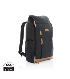 Batoh na 15" notebook Impact z 16 oz. recykl. canvas AWARE > čierna