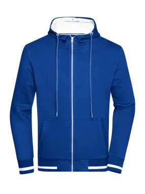 Pánska mikina(DAIBER Mens Club Sweat Jacket) > modrá (royal) / biela > L