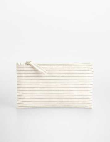 Toaletná taštička (WM Striped Organic Cotton Accessory Pouch) > červená (stripe) > L