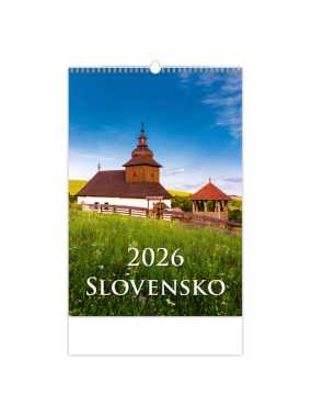 Nástenný kalendár (Slovensko 2026) - 31,5 x 52 cm