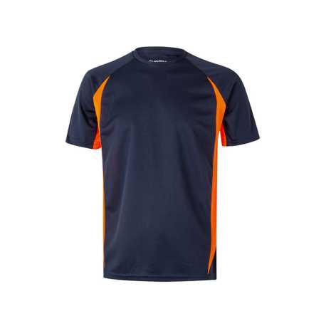 Pánske tričko (VELILLA TWO-TONE TECHNICAL T-SHIRT)>modrá (navy) / oranžová (hi-vis)>2XL