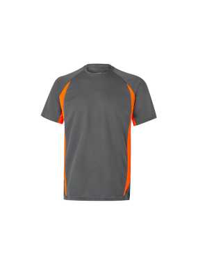 Pánske tričko (VELILLA TWO-TONE TECHNICAL T-SHIRT) > šedá / oranžová (hi-vis) > 3XL