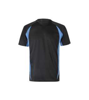 Pánske tričko (VELILLA TWO-TONE TECHNICAL T-SHIRT) > čierna / modrá (sky) > 3XL