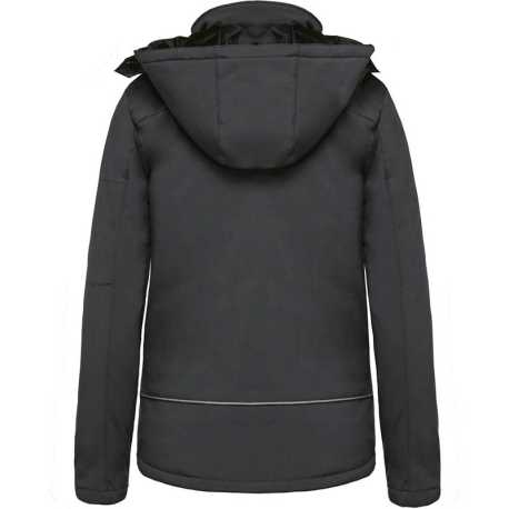 Dámska bunda (Kariban LADIES’ HOODED SOFTSHELL LINED PARKA) > šedá (titanium) > XS