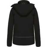 Dámska bunda (Kariban LADIES’ HOODED SOFTSHELL LINED PARKA) > čierna > XS