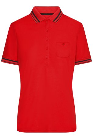 Dámska polokošeľa(J&N LADIES' POLO) > červená / čierna > S