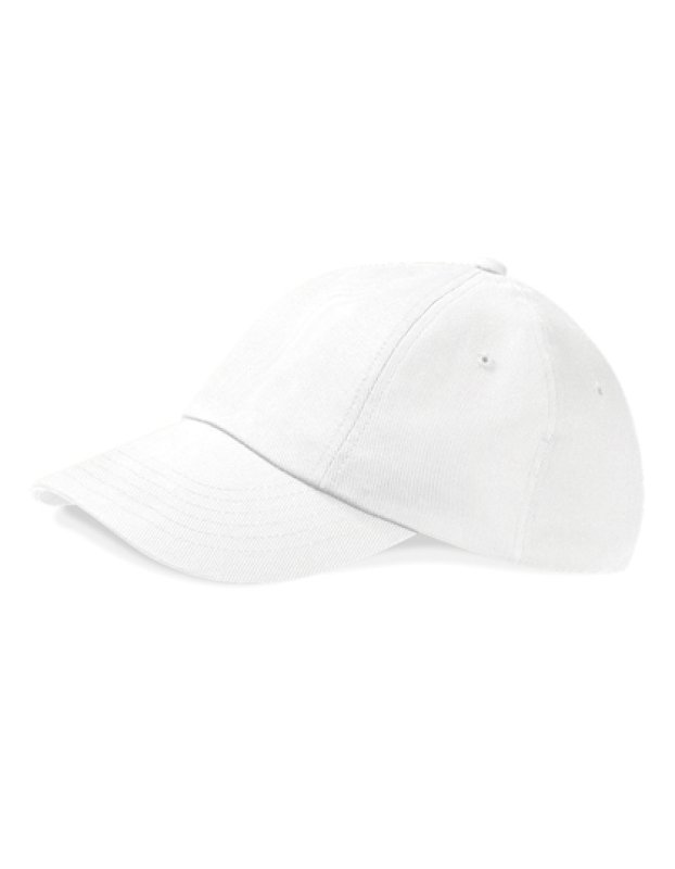 Unisex šiltovka (Beechfield Low Profile Heavy Cotton Drill Cap) > biela