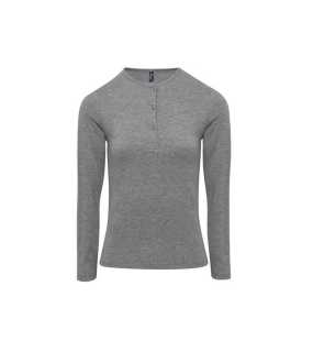 Dámske tričko (PREMIER WOMEN'S LONG JOHN ROLL SLEEVE TEE) > šedá (marl) > M
