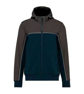 Unisex bunda(UNISEX 3-LAYER TWO-TONE BIONIC SOFTSHELL JACKET)>modrá(navy) / šedá(dark)>L