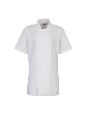 Dámske tričko (PREMIER WOMEN’S SHORT SLEEVE CHEF’S JACKET) > biela > XL