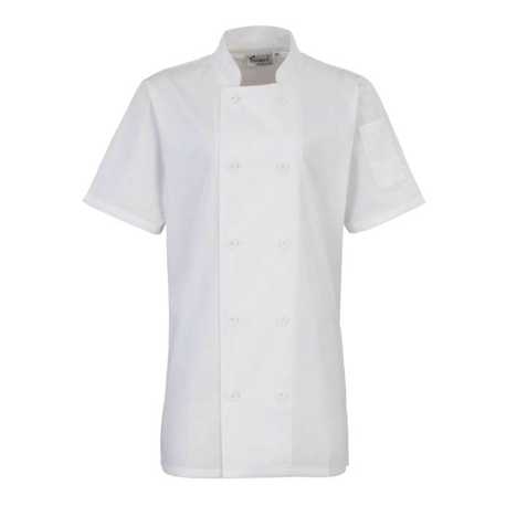Dámske tričko (PREMIER WOMEN’S SHORT SLEEVE CHEF’S JACKET) > biela > XL