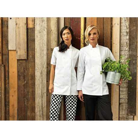 Dámske tričko (PREMIER WOMEN’S SHORT SLEEVE CHEF’S JACKET) > biela > XL