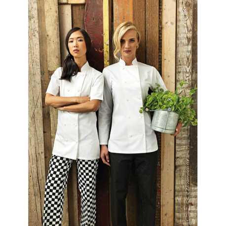Dámske tričko (PREMIER WOMEN’S SHORT SLEEVE CHEF’S JACKET) > biela > XL
