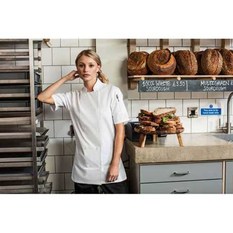 Dámske tričko (PREMIER WOMEN’S SHORT SLEEVE CHEF’S JACKET) > biela > XL