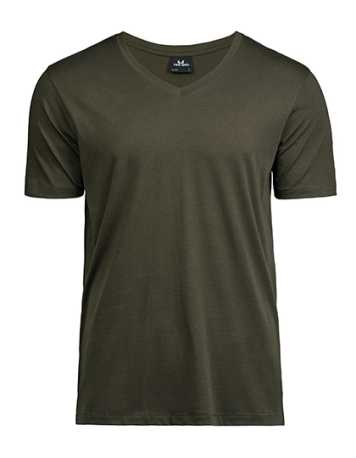 Unisex tričko (Tee Jays Mens Luxury V-Neck Tee) > zelená (dark olive) > 2XL
