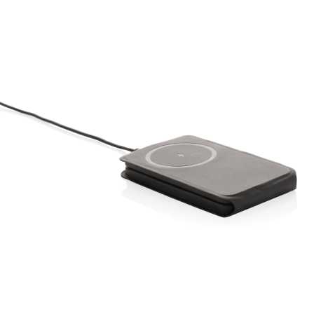Magnetická bezdrôtová nabíjačka 3v1 Swiss Peak 15W z RCS PU > čierna