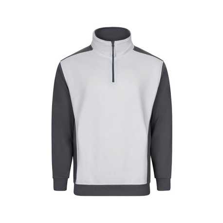 Pánska mikina (VELILLA TWO-TONE QUARTERZIP SWEATSHIRT) > biela / šedá > XL