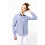 Dámska košeľa (KARIBAN LADIES LONG SLEEVE SHIRT) > modrá (oxford) > XS