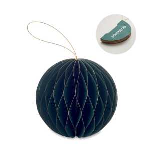 Papierová ozdoba - guľa > zelená