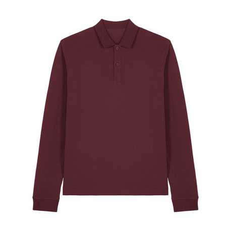 Unisex polokošeľa (STANLEY\STELLA Prepster 2.0 Long Sleeve) > červená (burgundy) > 2XS