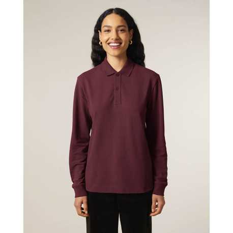 Unisex polokošeľa (STANLEY\STELLA Prepster 2.0 Long Sleeve) > červená (burgundy) > 2XS