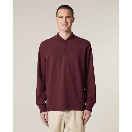 Unisex polokošeľa (STANLEY\STELLA Prepster 2.0 Long Sleeve) > červená (burgundy) > 2XS