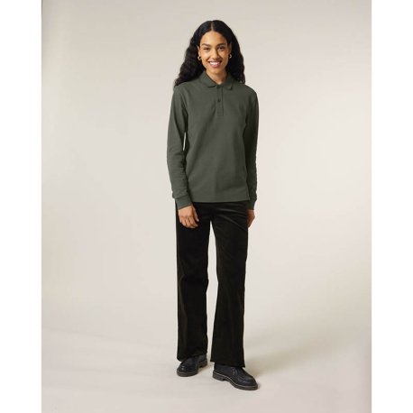 Unisex polokošeľa (STANLEY\STELLA Prepster 2.0 Long Sleeve) > hnedá (khaki) > 2XS