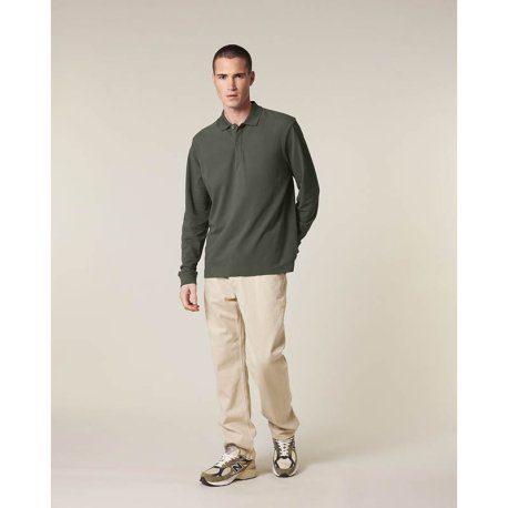 Unisex polokošeľa (STANLEY\STELLA Prepster 2.0 Long Sleeve) > hnedá (khaki) > 2XS