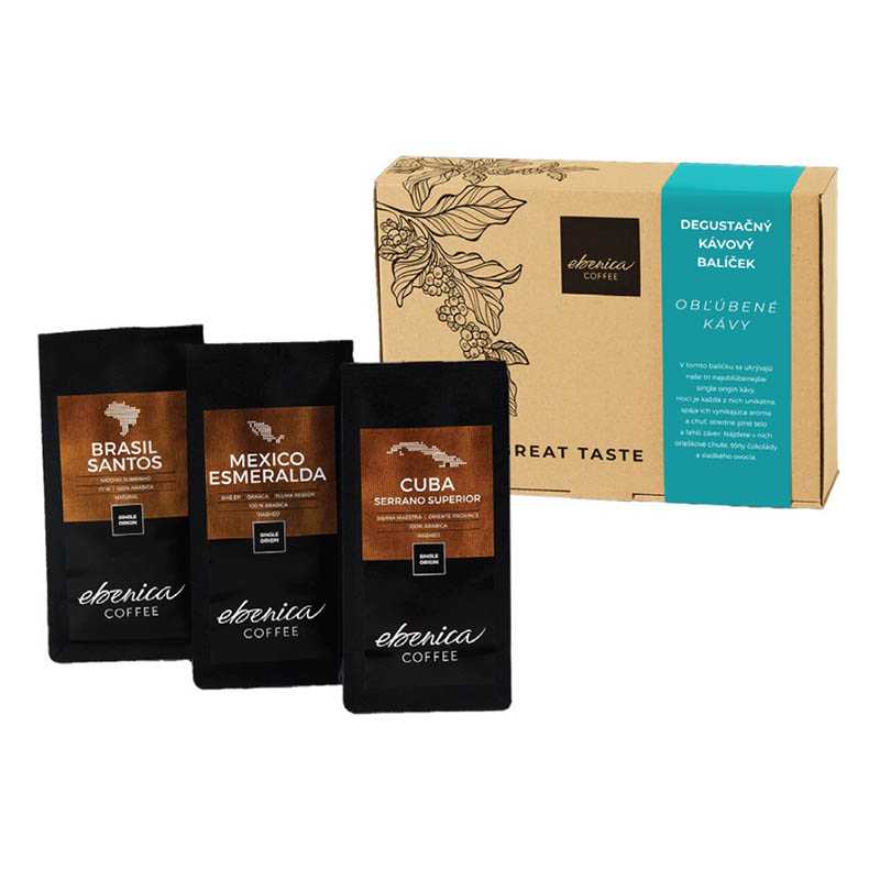 EBENICA Obľúbené kávy 3 x 70 g