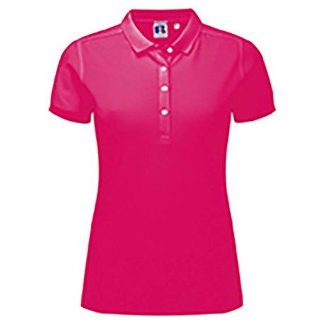 Dámska polokošeľa (RUSSELL Ladies' Stretch Polo) > ružová (fuchsia) > XS