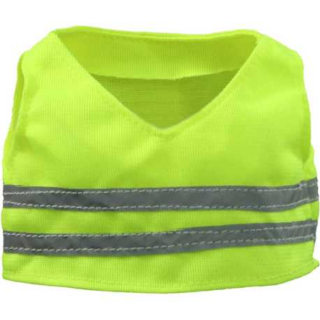 Oblečenie pre plyšové hračky (MBW Mini safety vest) > zelená (lime) / žltá > M