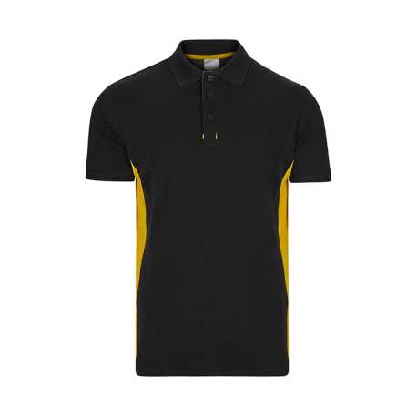 Pánska polokošeľa (VELILLA SS TWO-TONE POLO) > čierna / žltá > 2XL