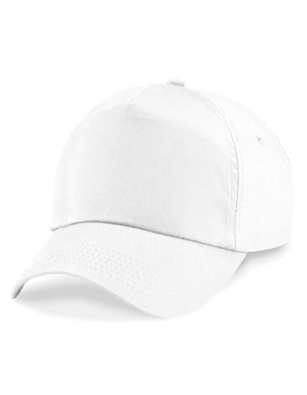 5 panelová unisex šiltovka (Beechfield Original 5 Panel Cap) > biela