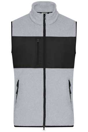 Pánska vesta (DAIBER Men's Fleece Vest) > šedá (light melange) / čierna > S