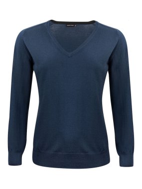 Dámsky sveter (James Harvest MERINO V-NECK WOMAN) > modrá (navy) > XL