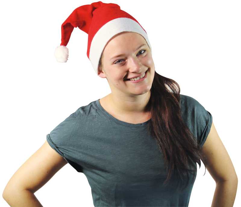 Vianočná čiapka > červená / biela
