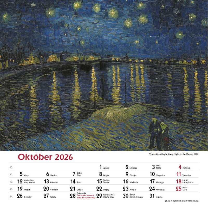 Nástenný kalendár (Impresionisti 2026) - 33 x 33 cm